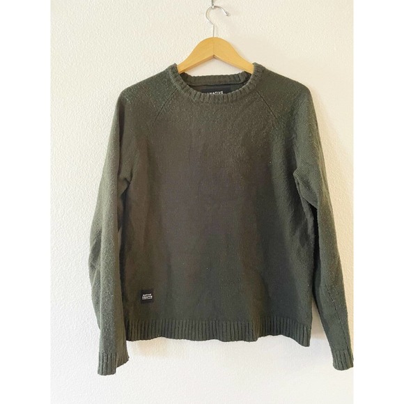 Native Youth Size M Altitude Knit Men's Sweater Wool Blend Crew Neck Pullover - Picture 4 of 12